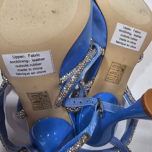 Jeffrey Campbell X REVOLVE Apresdouze Heel in Baby Blue Satin Silver - Picture 7 of 8